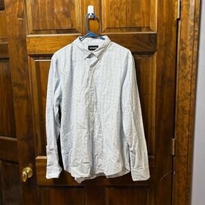 Bonobos Button-Down Shirt Men's Large Blue White Floral Micro Print Slim